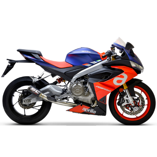 SC PROJECT EXHAUST FOR APRILIA RS 660 (2020 – 2023) Full exhaust system 2-1, Stainless steel, with CR-T Carbon Fiber Muffler