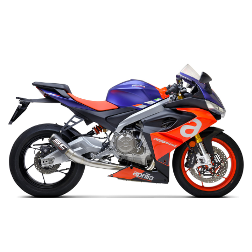 SC PROJECT EXHAUST FOR APRILIA RS 660 (2020 – 2023) Full exhaust system 2-1, titanium, with CR-T Carbon Fiber Muffler