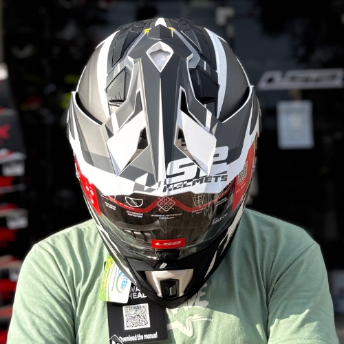 LS2 MX701 EXPLORER ALTER MATT BLACK WHITE-06 - Image 8