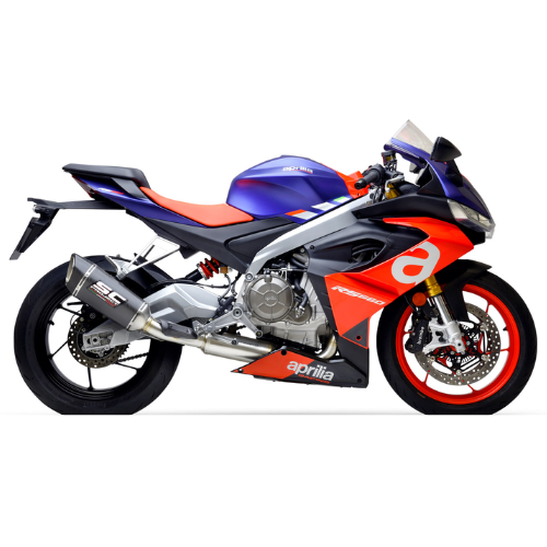 SC PROJECT EXHAUST FOR APRILIA RS 660 (2020 – 2023) Full exhaust system 2-1, with SC1-R Carbon Muffler – Euro 5