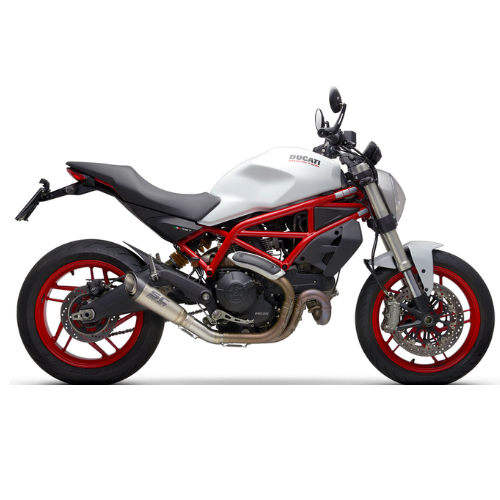 SC PROJECT EXHAUST FOR DUCATI MONSTER 797 (2017 – 2020) S1 Muffler, Titanium, with Carbon fiber end cap