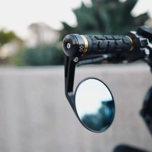 CNC Aluminum Alloy Round Cafe Racer Retro Black Motorcycle Bar End Mirrors Side 3.5MM 7/8" Inch Handlebar Mirror Universal Rear View For M8/M6 Sport Naked Street Bike Cruiser Minimoto Scooter