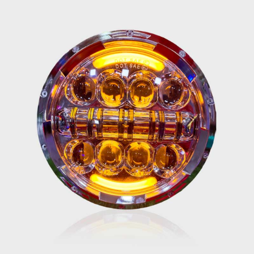 Head Light 7 Inch 16-LED Half Cut