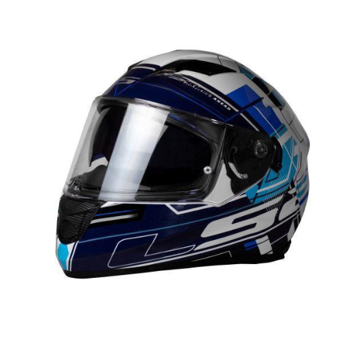 LS2 FF320 Stream Evo Scape White Blue Gloss-Helmet