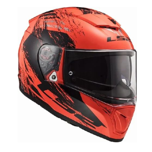 LS2 FF390 Breaker Evo Matt Black Orange Animal Helmet - Image 4