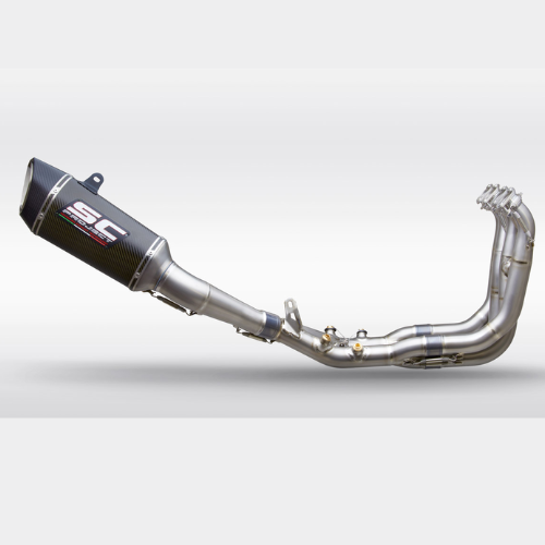 SC PROJECT EXHAUST FOR BMW S 1000 RR (2020 – 2022) – EURO 5 Full Exhaust System 4-1, Titanium, with Carbon SC1-R Muffler - Image 3
