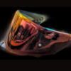 KYT Spare Visor for KYT TT REVO Helmets – Iridium Red