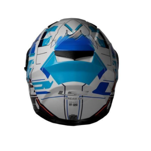 LS2 FF320 Stream Evo Scape White Blue Gloss-Helmet - Image 3