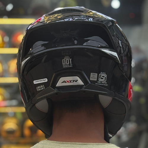 Axor Brutale Solid Colors Dual Spoiler Helmet -Dull Black - Image 12