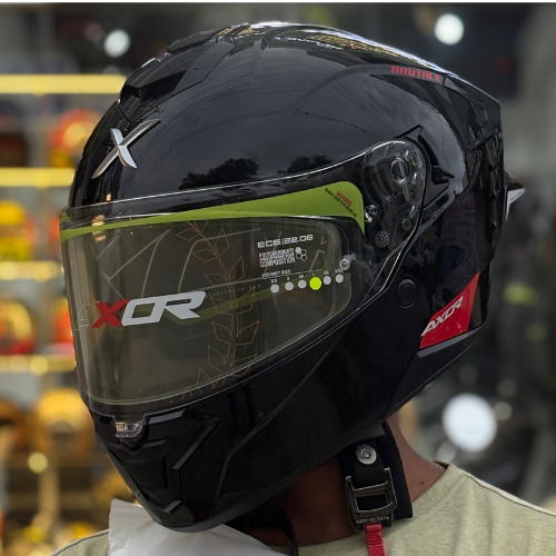 Axor Brutale Solid Colors Dual Spoiler Helmet -Dull Black - Image 14