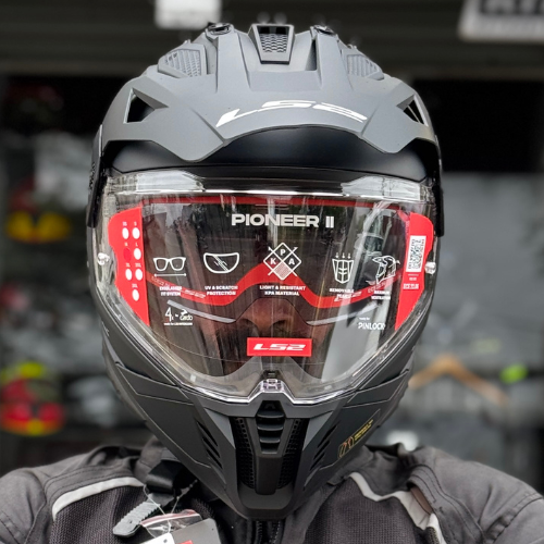 LS2 MX436 PIONEER II SOLID MATT BLACK-06 - Image 3