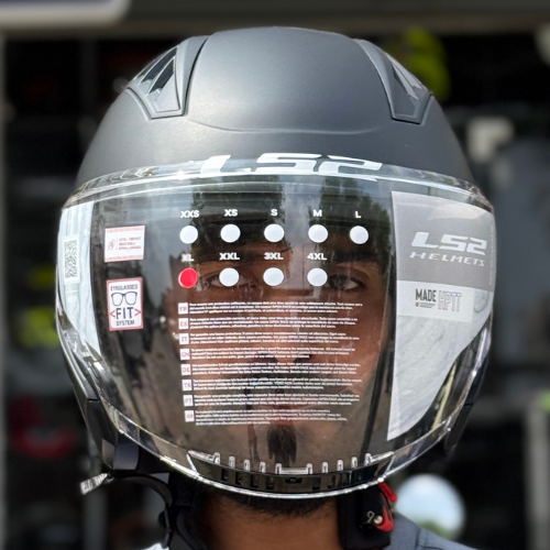 LS2 OF600 Copter Matt Black Helmet - Image 4