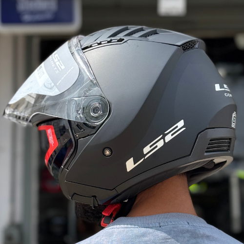 LS2 OF600 Copter Matt Black Helmet - Image 7