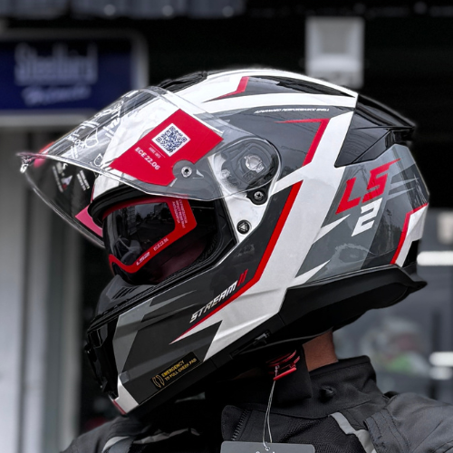 LS2 FF320 STREAM II METEOR WHITE RED - Image 2