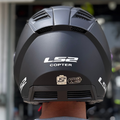 LS2 OF600 Copter Matt Black Helmet - Image 9