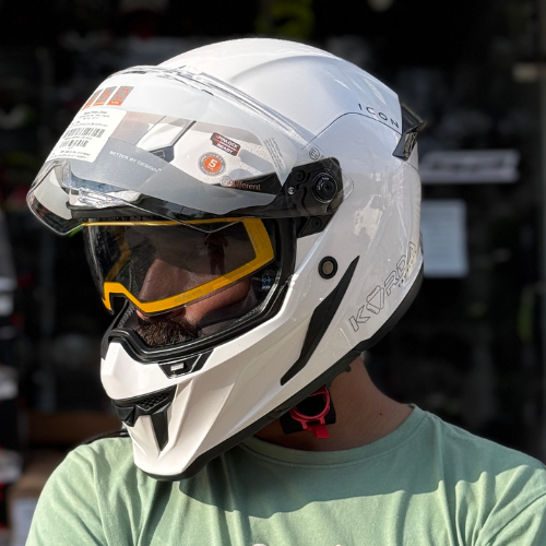 Korda Icon Solid Gloss White Helmet - Image 8