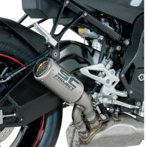 SC PROJECT EXHAUST FOR  BMW S 1000 R (2017 – 2020) CR-T titanium, with titanium mesh Muffler, with Titanium link pipe