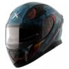 APEX VENOMOUS BLACK BLUE FULL FACE HELMET FOR MAN AND WOMAN