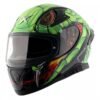 APEX VENOMOUS BLACK NEON GREEN FULL FACE HELMET FOR MAN AND WOMAN