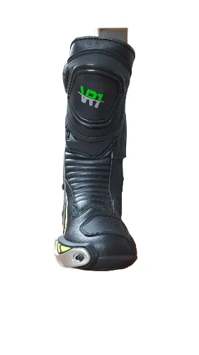 VR1 B01 Riding Boots Black Neon Green - Image 2