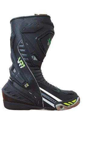 VR1 B01 Riding Boots Black Neon Green - Image 4