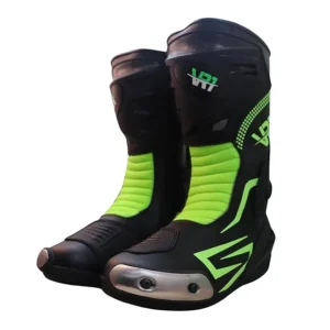 VR1 B05 Riding Boots Black Neon Green