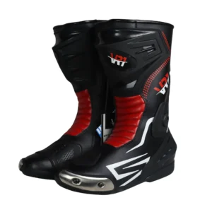 VR1 B05 Riding Boots Black Red