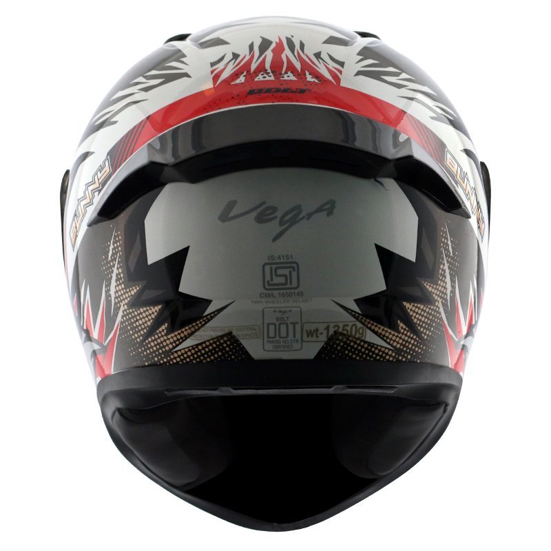 VEGA BOLT BUNNY WHITE RED HELMET - Image 5