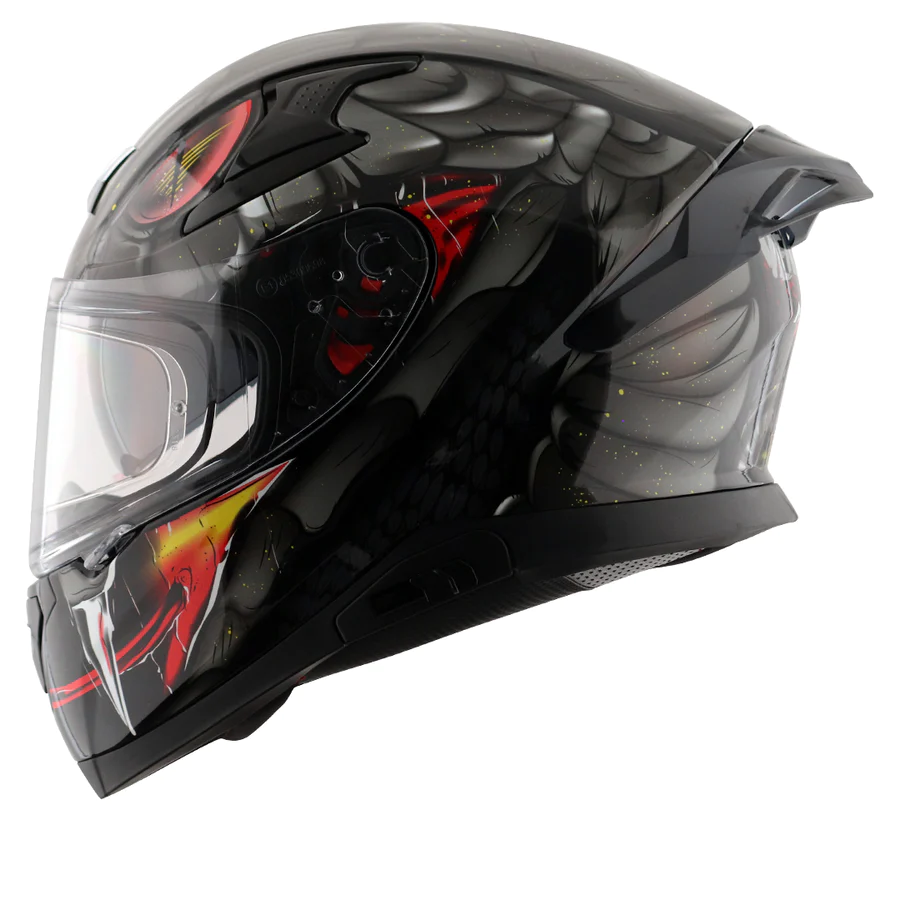 APEX VENOMOUS BLACK GREY FULL FACE HELMET FOR MAN AND WOMAN - Image 8