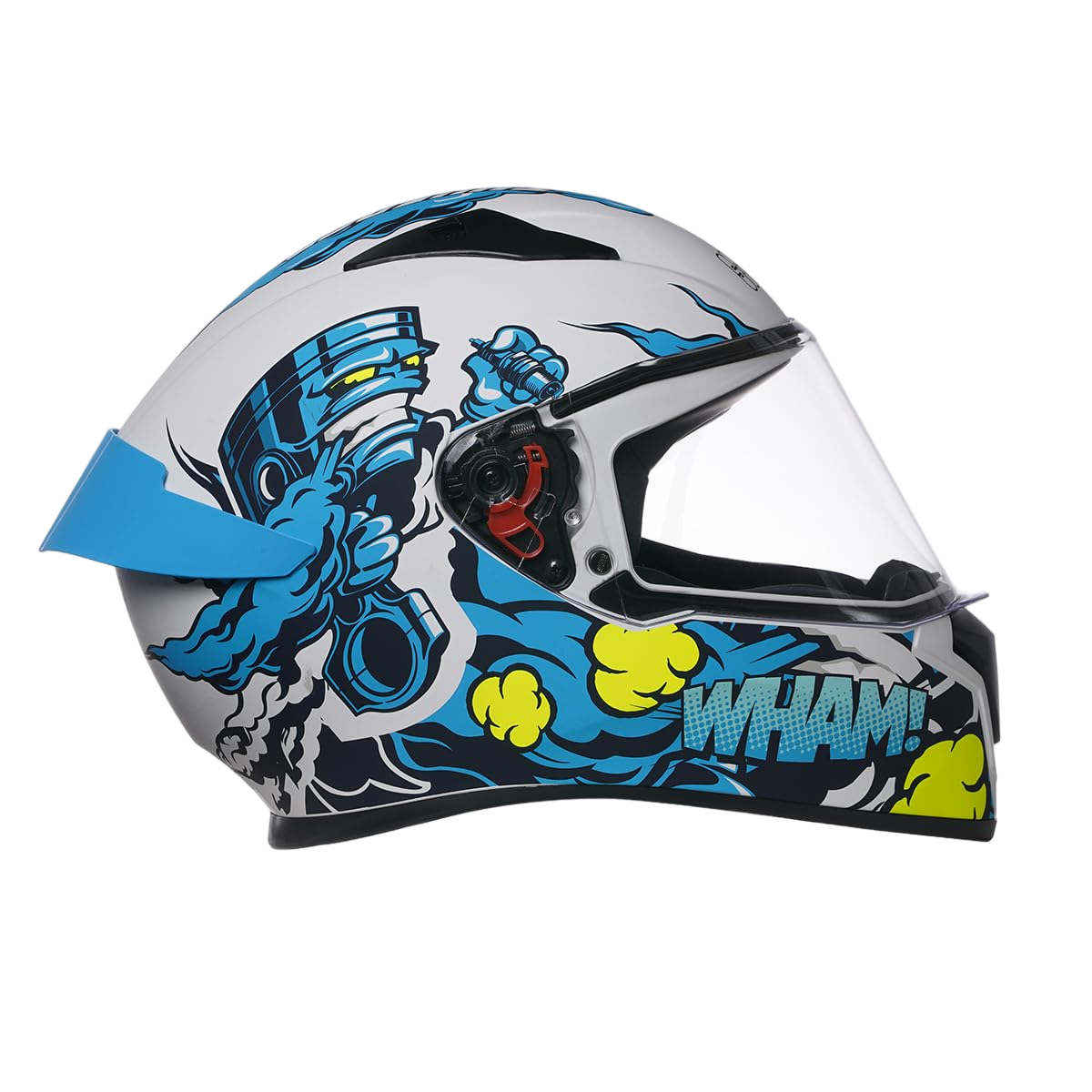 STUDDS THUNDER PISTON D10 DECOR WITH SPOILER WHITE N1 - Image 5