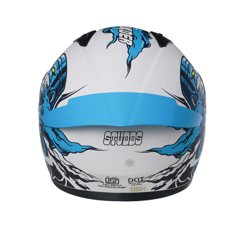 STUDDS THUNDER PISTON D10 DECOR WITH SPOILER WHITE N1 - Image 6