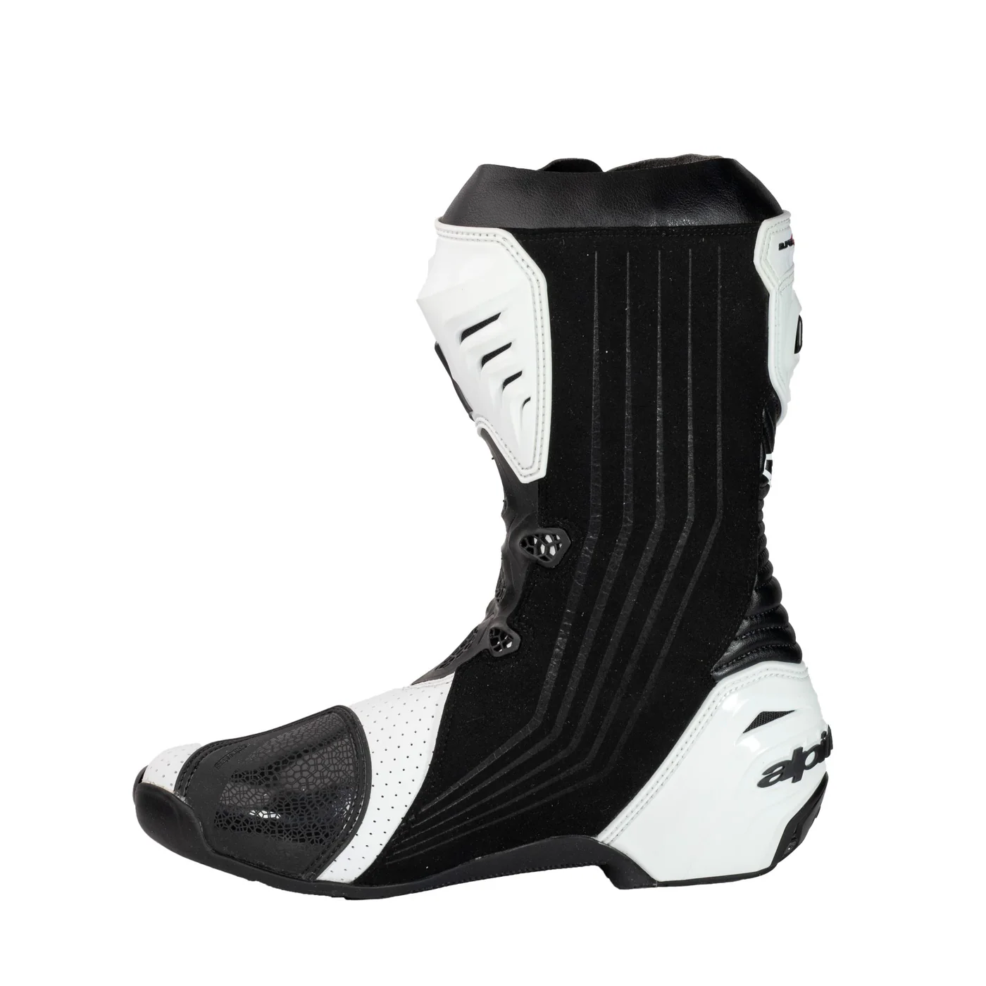 Alpinestars Supertech R Riding Boot White Black Vented - Image 3