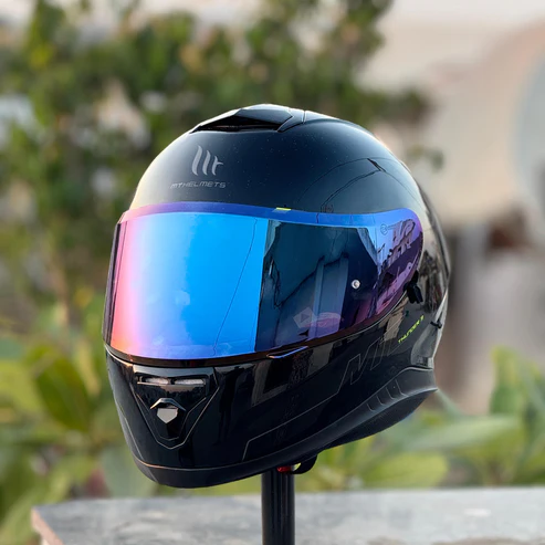 BLUE RAINBOW/IRIDIUM VISOR COMPATIBLE WITH MT V-12 MUGELLO, STINGER MODEL UP TO 2019, THUNDER 3 & 2016 BLADE HELMETS.