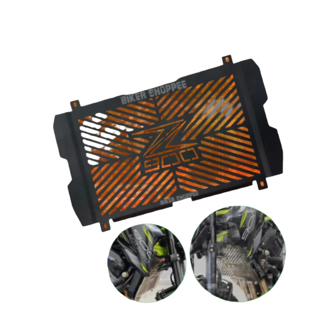 Kawasaki Z900 Black Radiator Guard (Mild Steel)