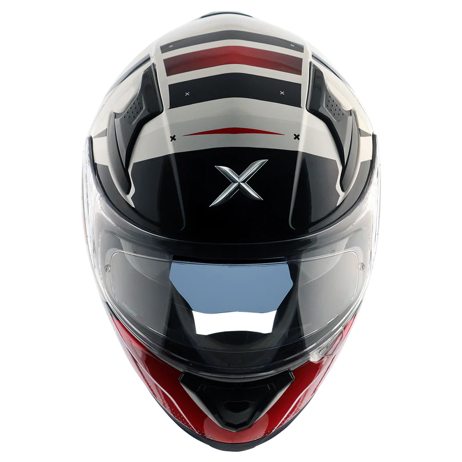 APEX HEX-2 WHITE RED FULL FACE HELMET FOR MAN AND WOMAN - Image 6