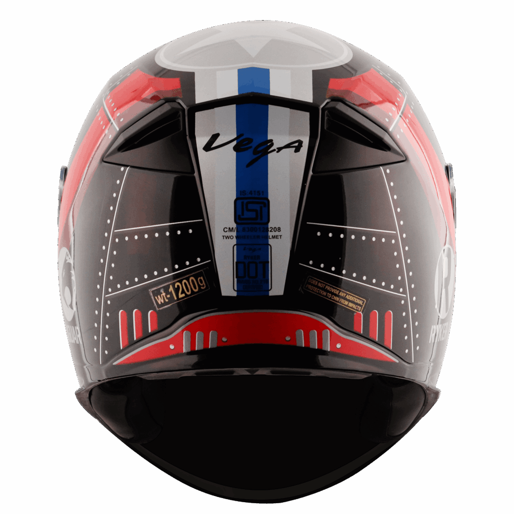 VEGA Ryker D/V Wingman Helmet- Black-Red - Image 3