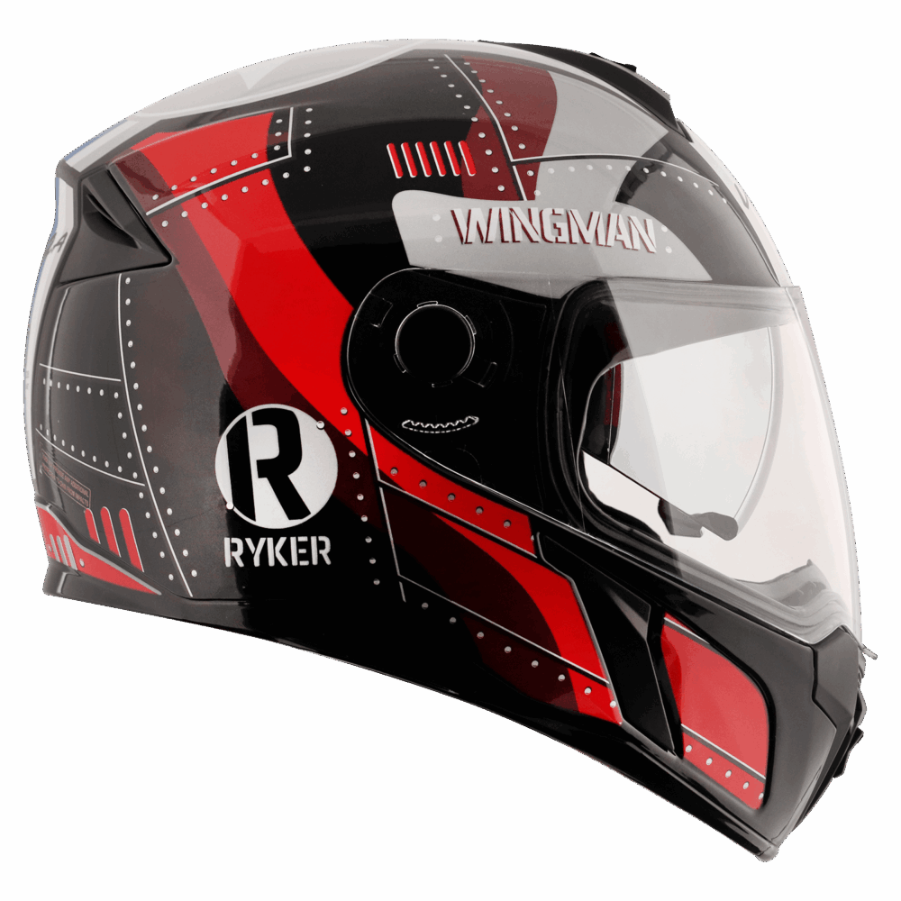VEGA Ryker D/V Wingman Helmet- Black-Red - Image 4