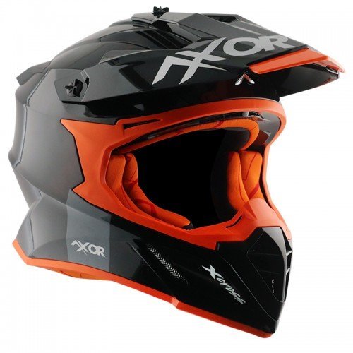 AXOR AXOR X-CROSS SINGLE COLOUR HELMET BLACK ORANGE - Image 9
