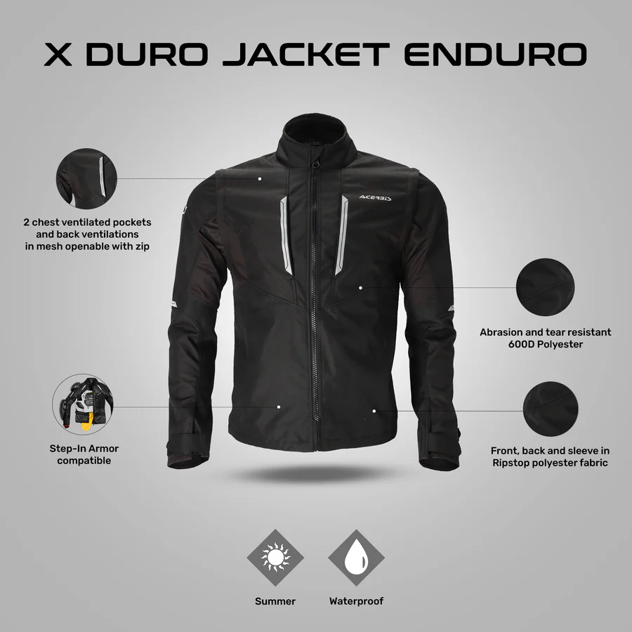 Acerbis X-Duro Jacket Enduro - Black - Image 2
