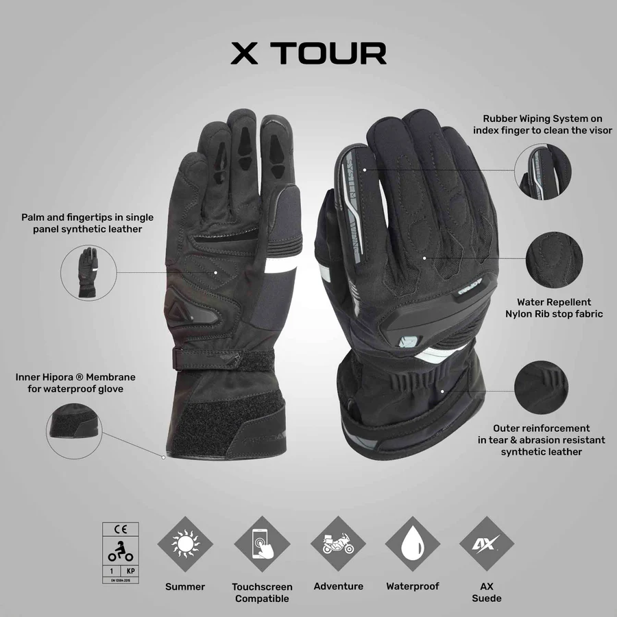 Acerbis X-TOUR GLOVES - BLACK - Image 2