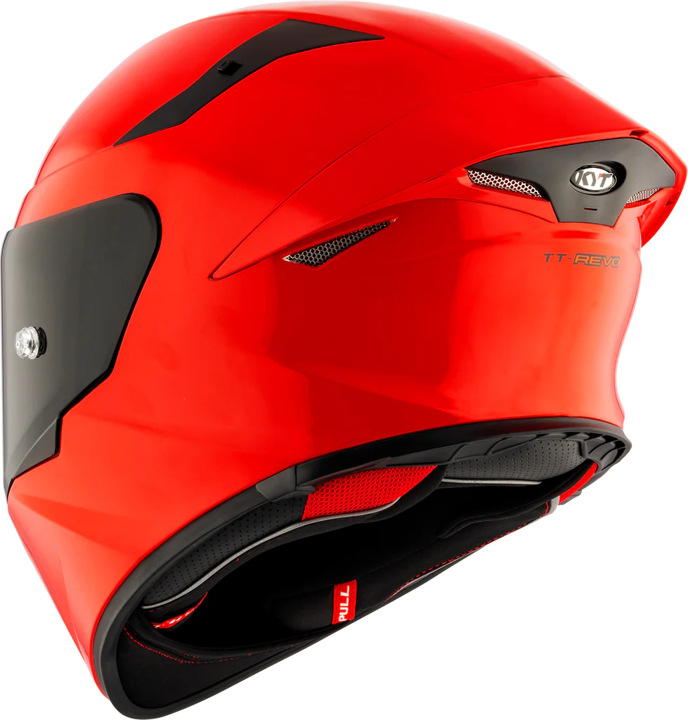 KYT TT Revo Plain Gara Red Gloss Helmet - Image 5
