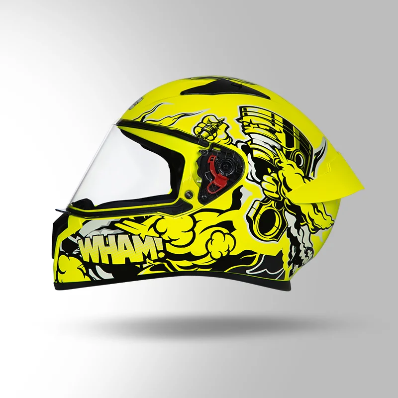STUDDS THUNDER PISTON D10 DECOR WITH SPOILER YELLOW N5 - Image 3