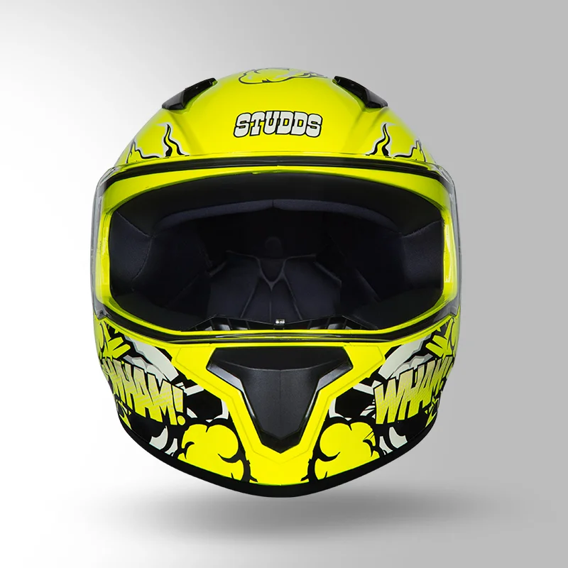 STUDDS THUNDER PISTON D10 DECOR WITH SPOILER YELLOW N5 - Image 4