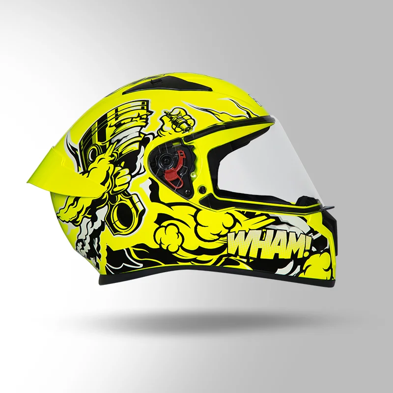 STUDDS THUNDER PISTON D10 DECOR WITH SPOILER YELLOW N5 - Image 5