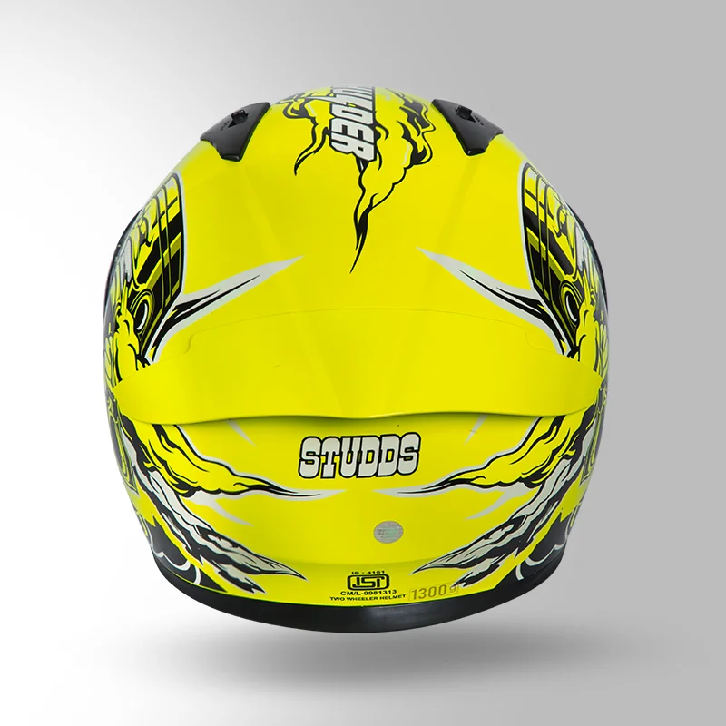 STUDDS THUNDER PISTON D10 DECOR WITH SPOILER YELLOW N5 - Image 6