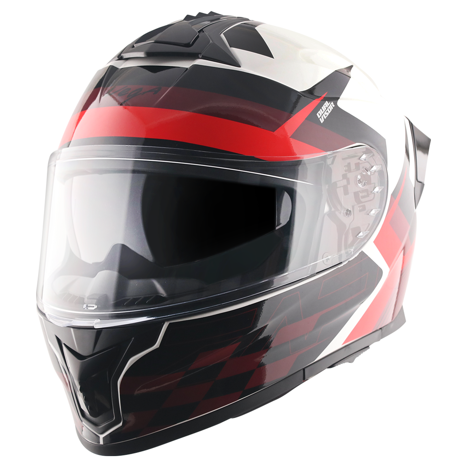 VEGA Zap DV Alliance Helmet -WHITE-RED