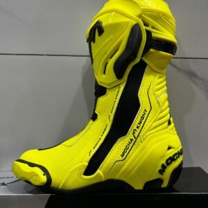 Mocha Knight Track Approved Motorcycle Riding Boot Yellow with CE certified protection