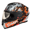 SMK TWISTER ATTACK MA-276 MATT BLACK ORANGE FULLFACE HELMET