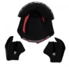 Complete black replacement internal padding set including cheek pads for Axor Street helmets.