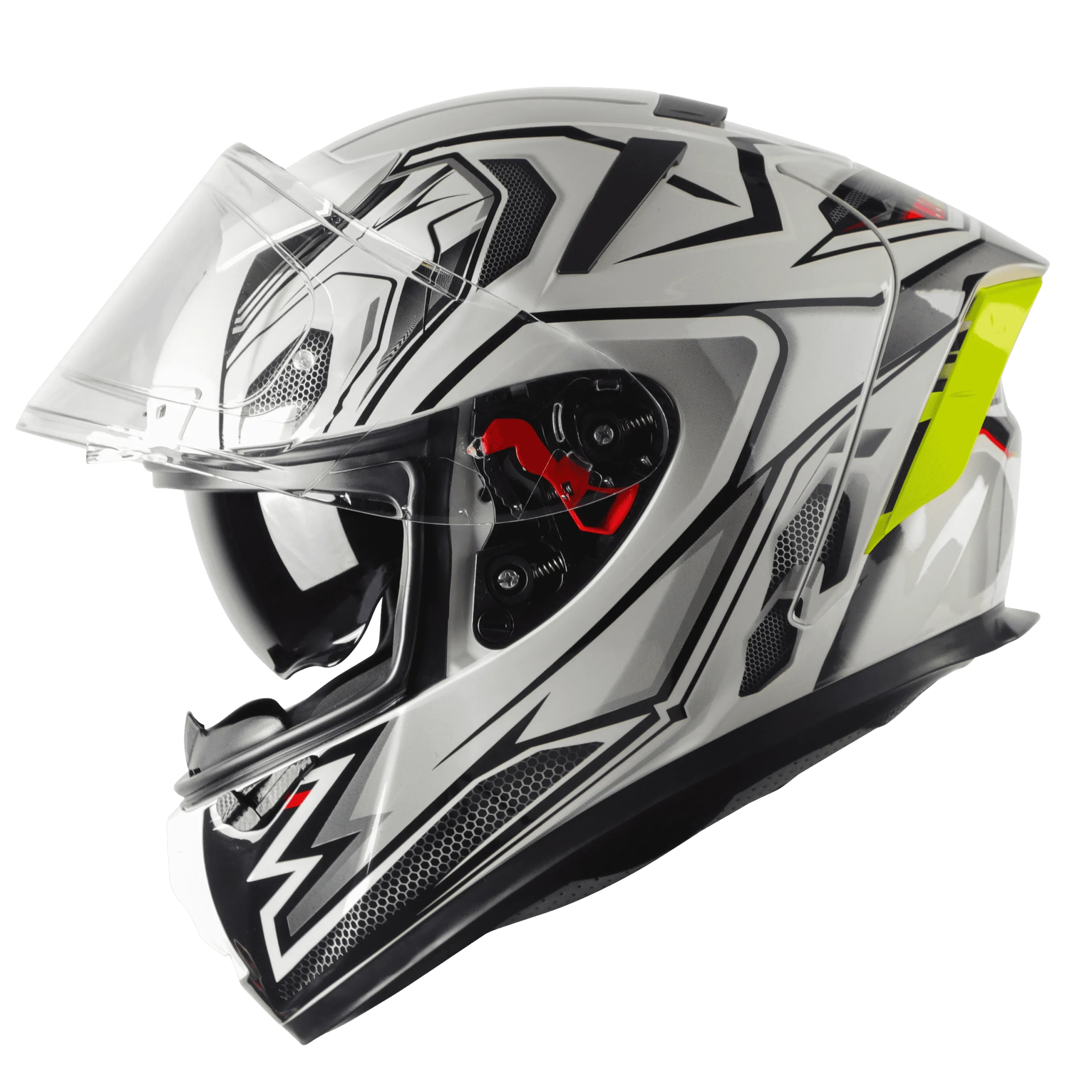 Ignyte IGN-4 RACER GLOSSY BLACK WITH WHITE Helmet - Image 6